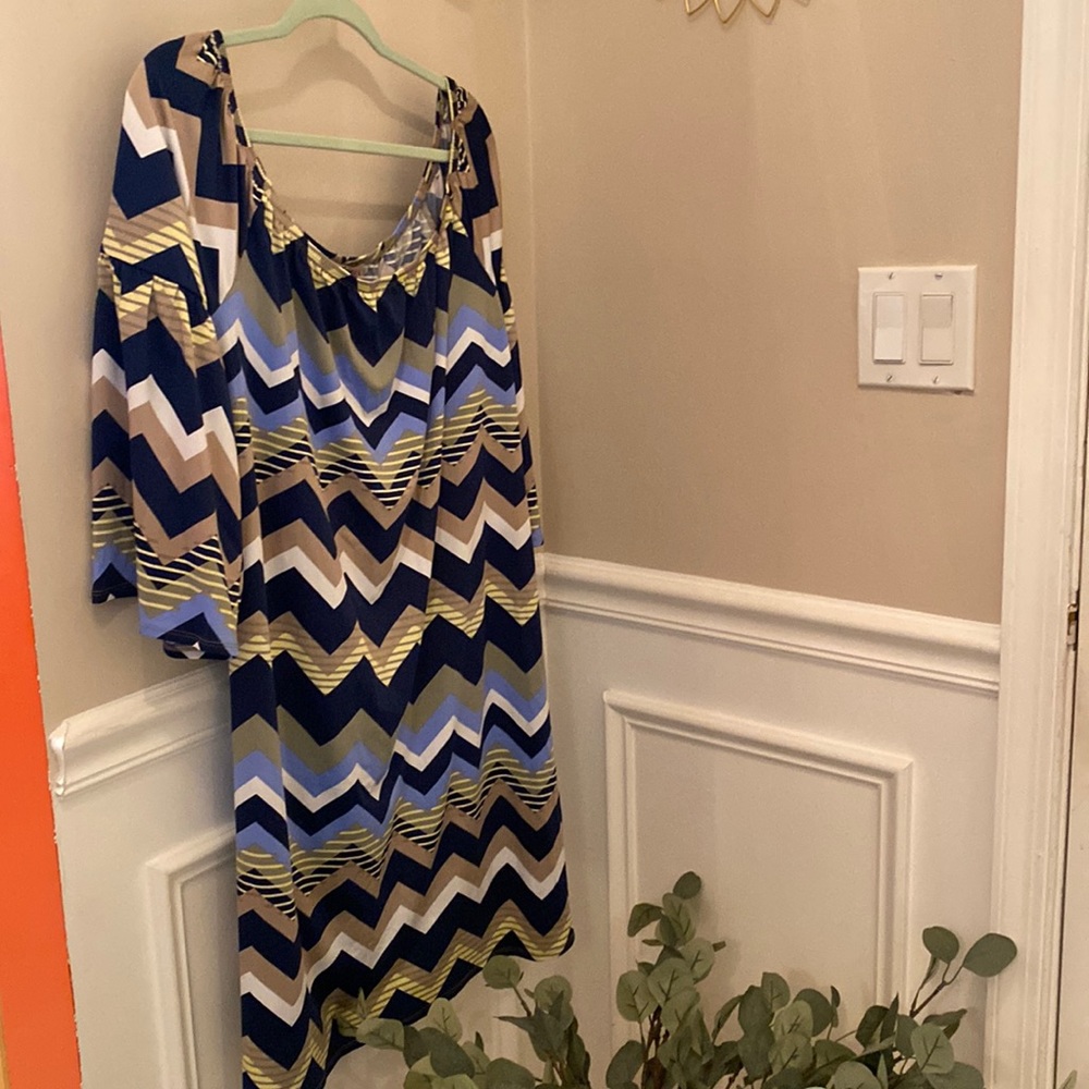 New. Off the should dress.